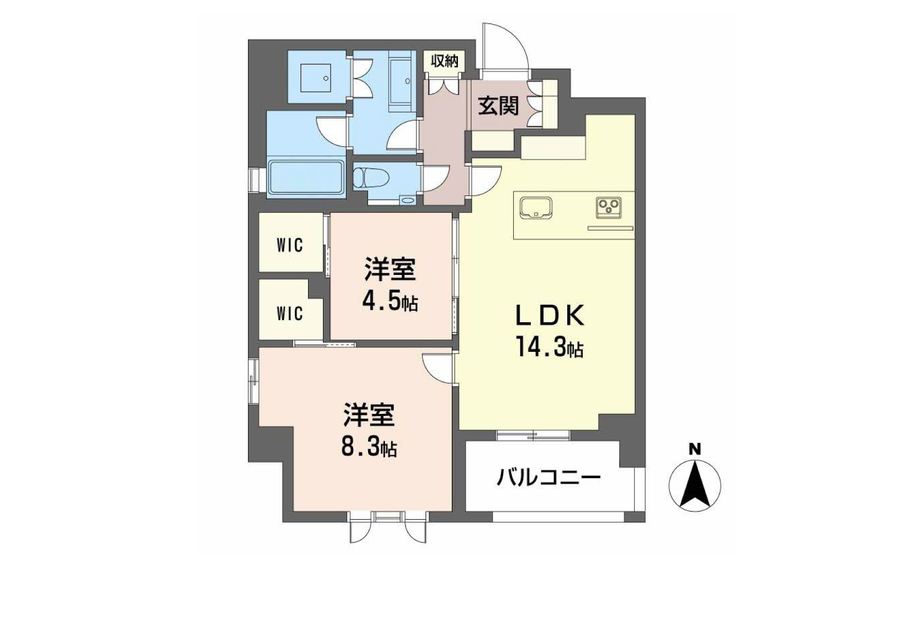 シャーメゾンステージ香櫨園0206号室の間取り