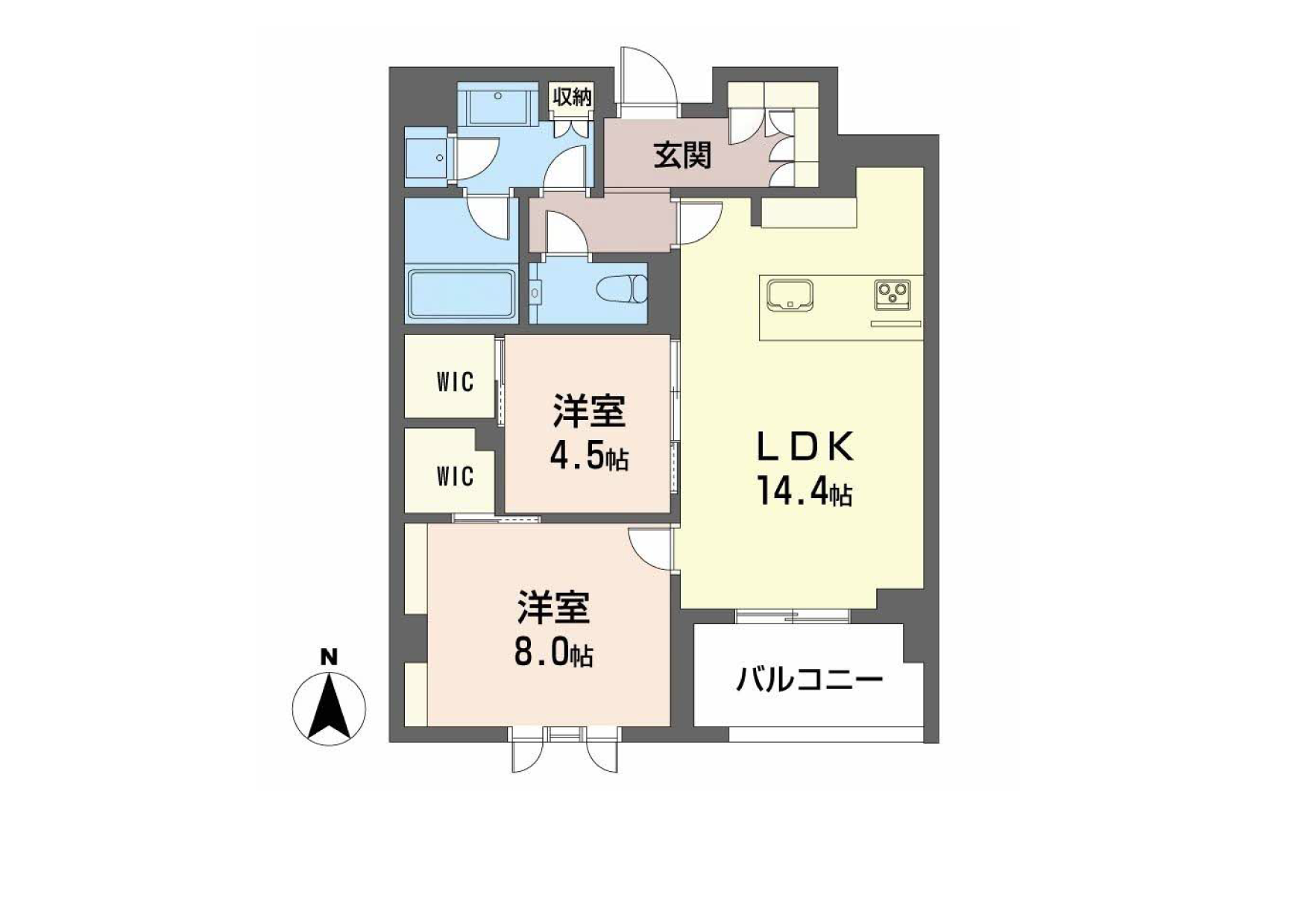シャーメゾンステージ香櫨園0304号室の間取り