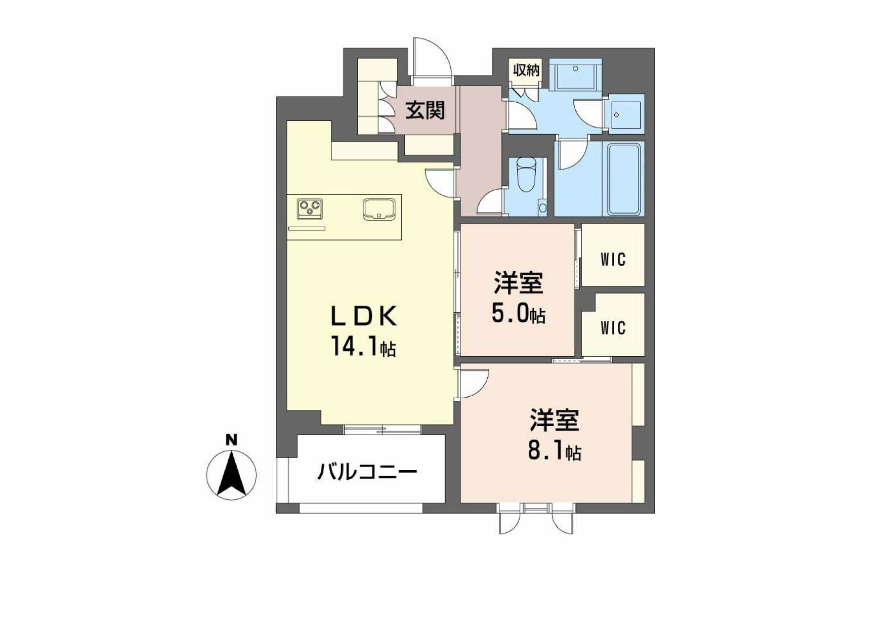 シャーメゾンステージ香櫨園0305号室の間取り