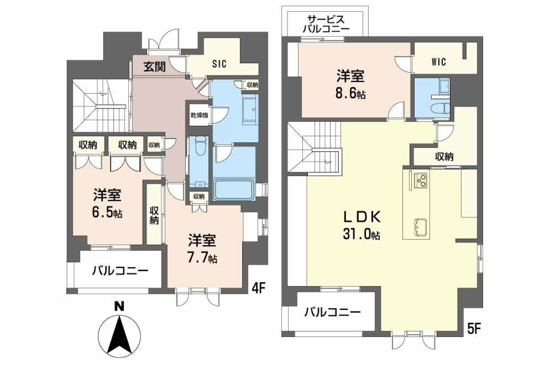 シャーメゾンステージ香櫨園0402号室の間取り
