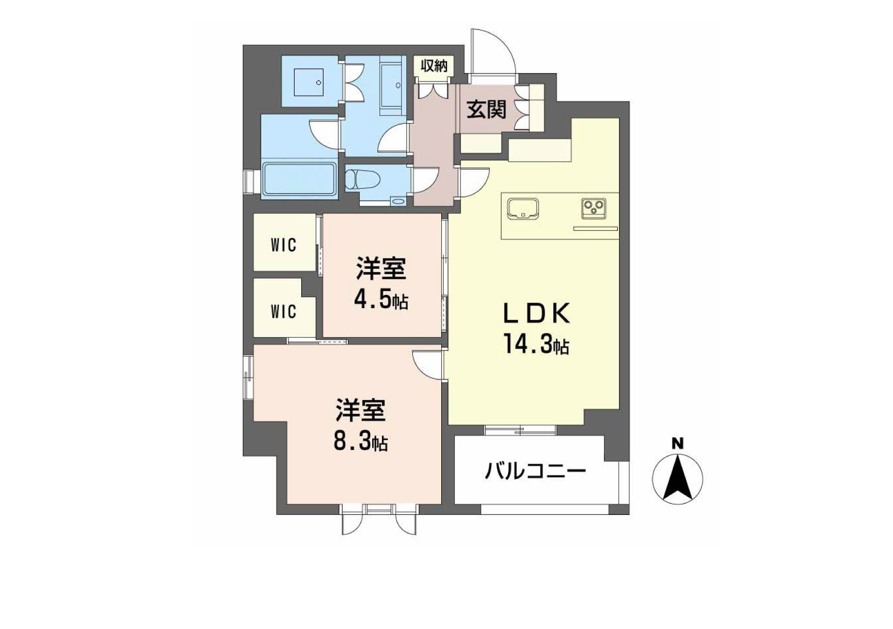 シャーメゾンステージ香櫨園0406号室の間取り